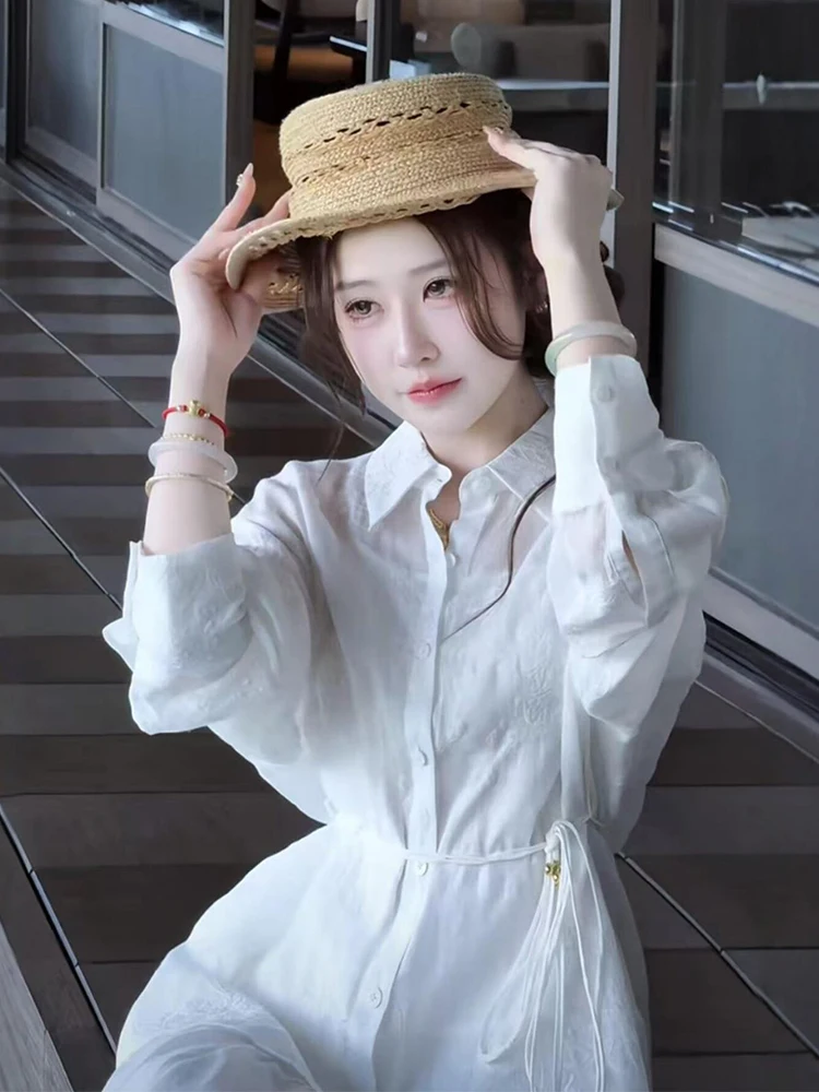 Chic Summer Outfit Korean Lazy Style White Shirt Half Skirt Set Elegant Gentle Two-Piece Women's Fashion Ensemble
Chic Summer Outfit Korean Lazy Style White Shirt Half Skirt Set Elegant Gentle Two-Piece Women's Fashion Ensemble