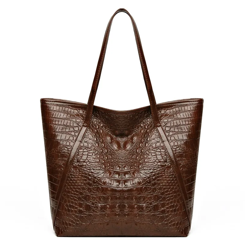 Simple Versatile Crocodile Print Tote Bag Large Capacity Fashion Handbag Vintage Design Shoulder Women's Bag
Simple Versatile Crocodile Print Tote Bag Large Capacity Fashion Handbag Vintage Design Shoulder Women's Bag