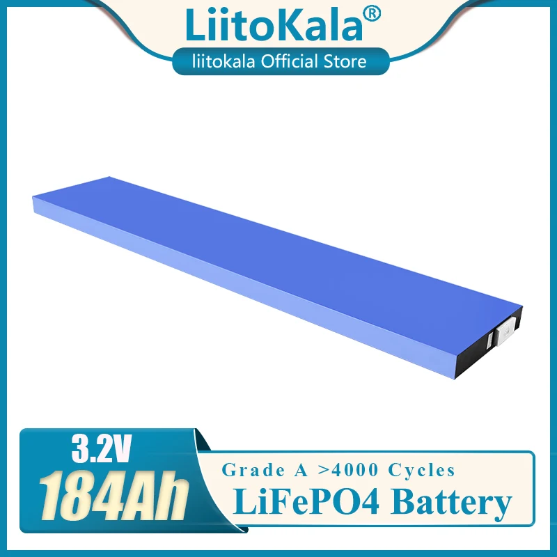LiitoKala 3.2V 184Ah Lithium Iron Phosphate Blade Rechargeable Battery RV Solar Energy Storage Electric Vehicle Power Battery
LiitoKala 3.2V 184Ah Lithium Iron Phosphate Blade Rechargeable Battery RV Solar Energy Storage Electric Vehicle Power Battery