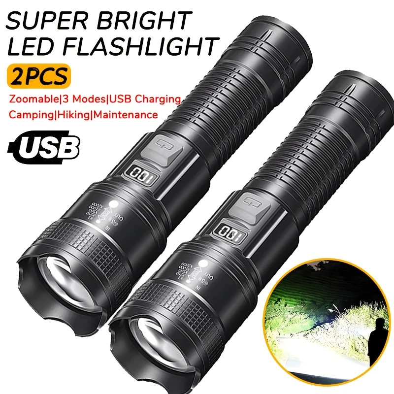 High Strong Power Led Flashlights Tactical Flash Light Torch Ultra Bright Lamp USB Charging Camping Fishing Defensa Zoom Lantern
High Strong Power Led Flashlights Tactical Flash Light Torch Ultra Bright Lamp USB Charging Camping Fishing Defensa Zoom Lantern