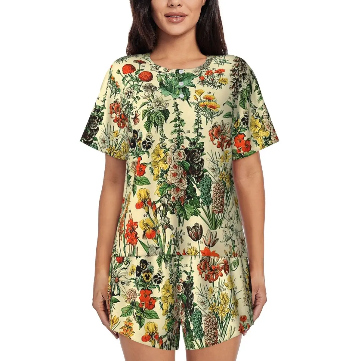 Types Of Flowers, Adolphe Millot Round Neck Short Sleeve Nightgowns for Sleeping Sleepshirts Women Loose Pajama Set Short Pants
Types Of Flowers, Adolphe Millot Round Neck Short Sleeve Nightgowns for Sleeping Sleepshirts Women Loose Pajama Set Short Pants