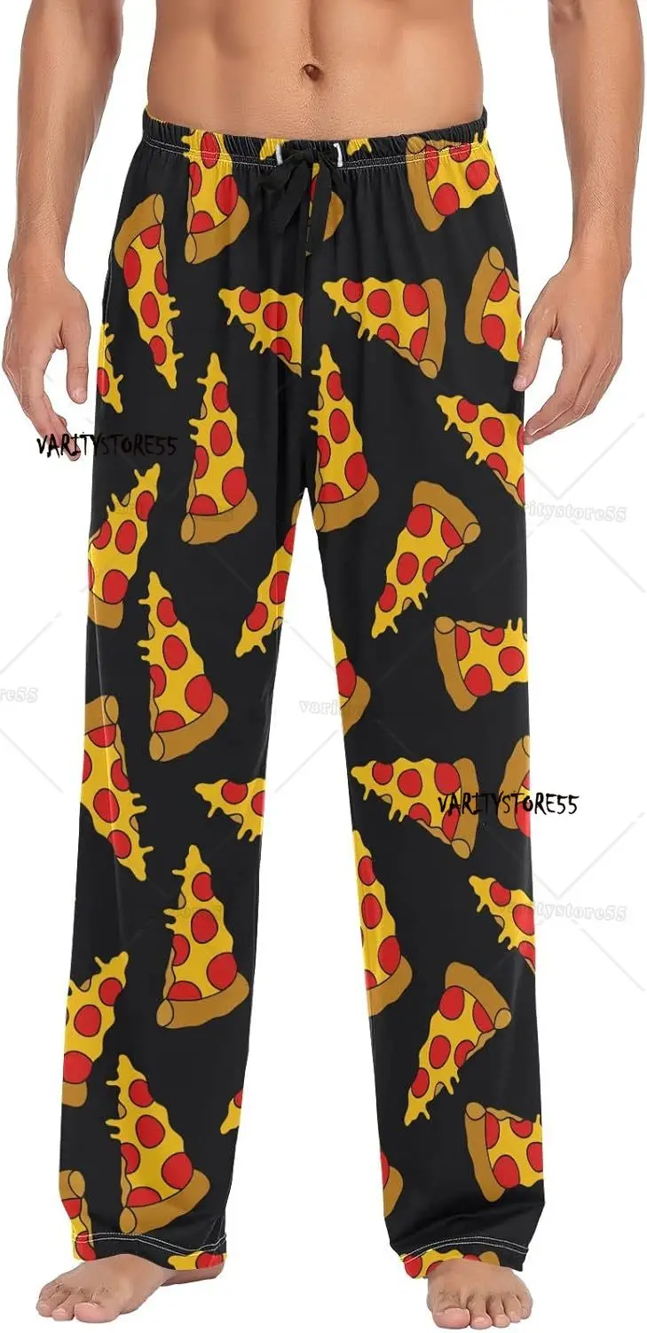 Мужские пижамные штаны Pizza с карманами, брюки для сна для мужчин 
Мужские пижамные штаны Pizza с карманами, брюки для сна для мужчин