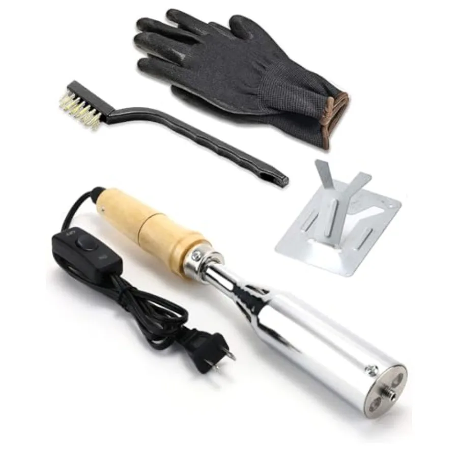 Woodworking and leather crafting electric branding iron, stainless steel, black, 300W fast-heating with 8mm tip for precise cus
Woodworking and leather crafting electric branding iron, stainless steel, black, 300W fast-heating with 8mm tip for precise cus