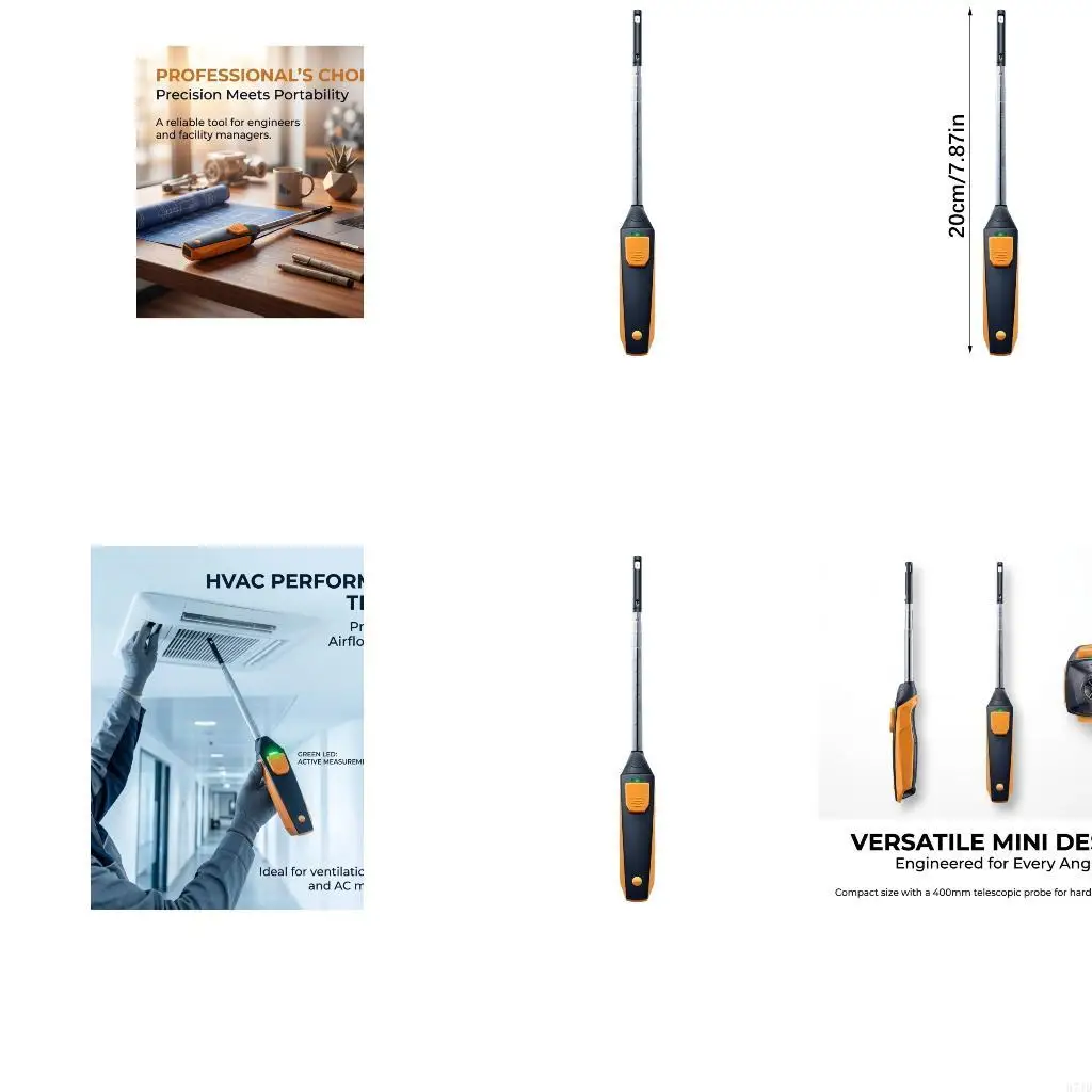 Engineering Flows Instrument Wireless Hotwire Anemometer Easy Carry Wind Meter for Research Ventilation Check 37JD
Engineering Flows Instrument Wireless Hotwire Anemometer Easy Carry Wind Meter for Research Ventilation Check 37JD