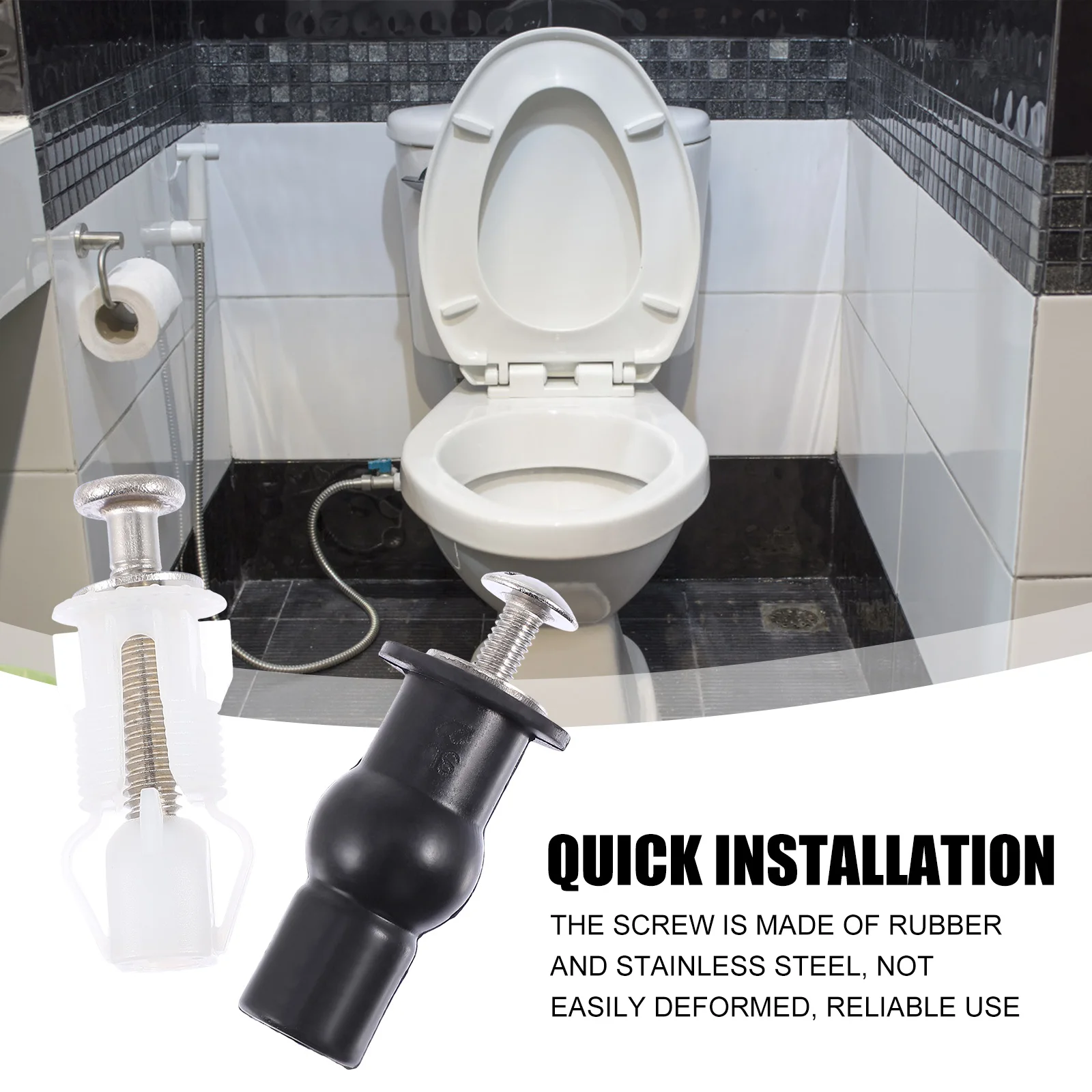 4pcs Steel Toilet Seat Bolts Durable Replacement Hinge Screws Toilet Seat Fixed Accessories For Most Toilets Easy Install
4pcs Steel Toilet Seat Bolts Durable Replacement Hinge Screws Toilet Seat Fixed Accessories For Most Toilets Easy Install