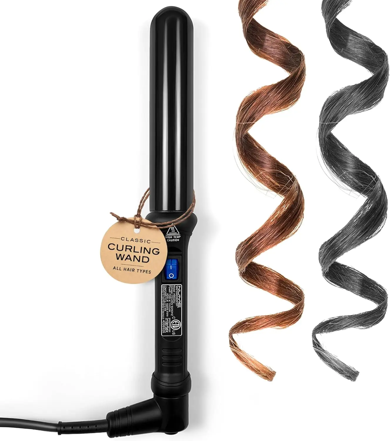 1.25 Inch Ceramic Curling Wand for Loose Waves, Negative Ion & Far Infrared Heat, All Hair Types
1.25 Inch Ceramic Curling Wand for Loose Waves, Negative Ion & Far Infrared Heat, All Hair Types