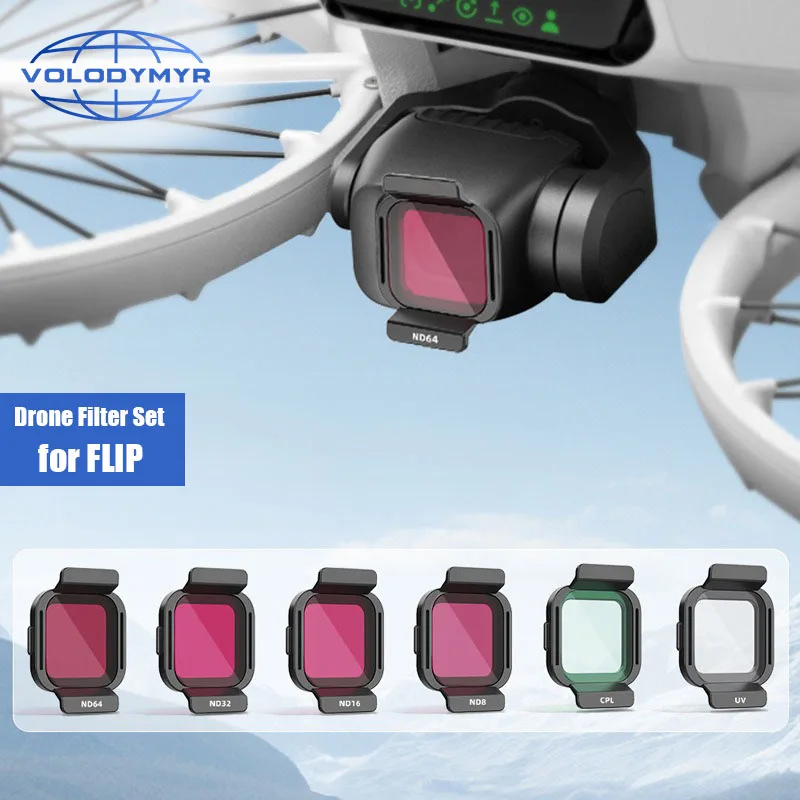 VOLODYMYR ND Filters Set for DJI Flip ND16 ND32 ND64 UV CPL Filter Optical Glass Lens Protector Camera Filter Kits Drone
VOLODYMYR ND Filters Set for DJI Flip ND16 ND32 ND64 UV CPL Filter Optical Glass Lens Protector Camera Filter Kits Drone