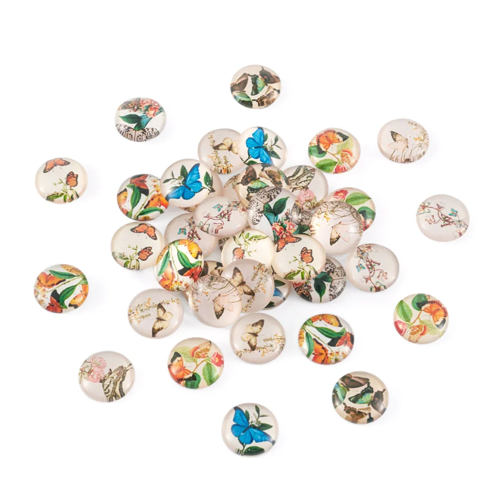 50Pcs Colorful Butterfly Patterns 12mm Round Photo Glass Cabochon Demo Flat Back DIY Jewelry Making findings
50Pcs Colorful Butterfly Patterns 12mm Round Photo Glass Cabochon Demo Flat Back DIY Jewelry Making findings