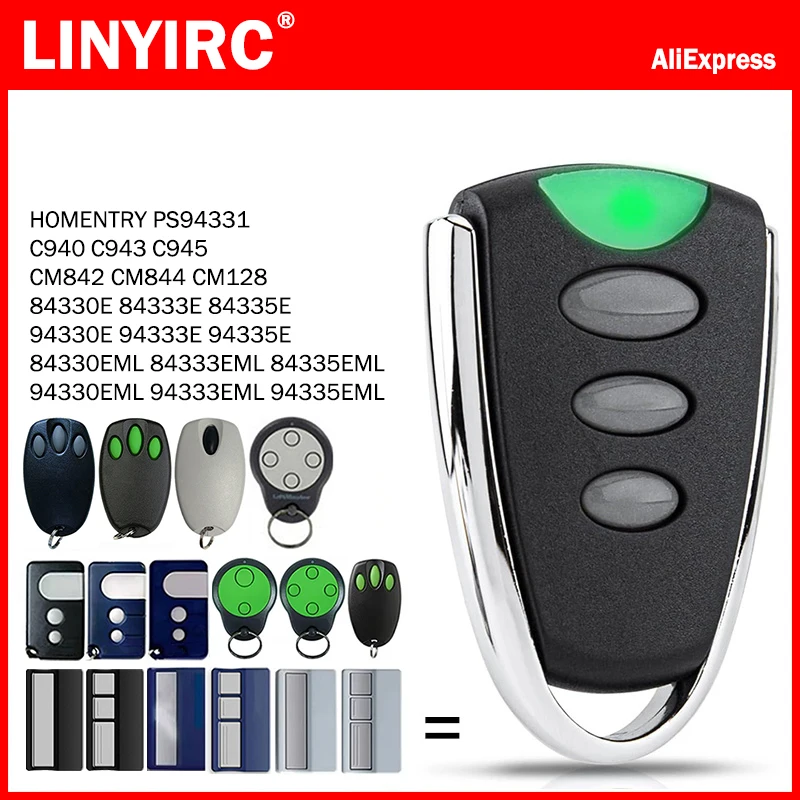 HOMENTRY PS94331 94335E 94335EML 84335E 84335EML 84330EML MERLIN CM842 CM844 C945 Remote Control 433MHz
HOMENTRY PS94331 94335E 94335EML 84335E 84335EML 84330EML MERLIN CM842 CM844 C945 Remote Control 433MHz