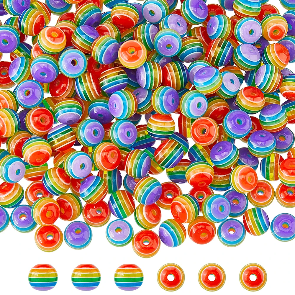 300Pcs Transparent Stripe Resin Beads Round Colorful 8mm Hole: 1.8~2mm
300Pcs Transparent Stripe Resin Beads Round Colorful 8mm Hole: 1.8~2mm