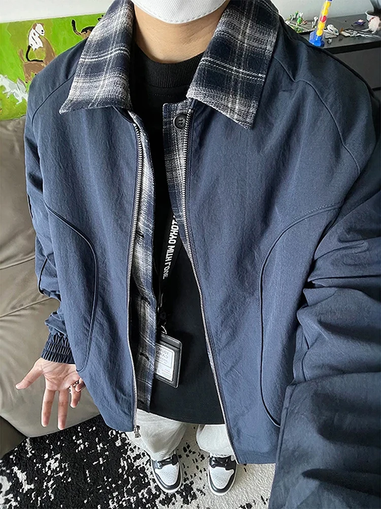 Teenage Boys Plaid Color Blo Jaet Stand Collar Long Sve Cotton Workwear Sle Faion Outerwear for Autumn Season
Teenage Boys Plaid Color Blo Jaet Stand Collar Long Sve Cotton Workwear Sle Faion Outerwear for Autumn Season