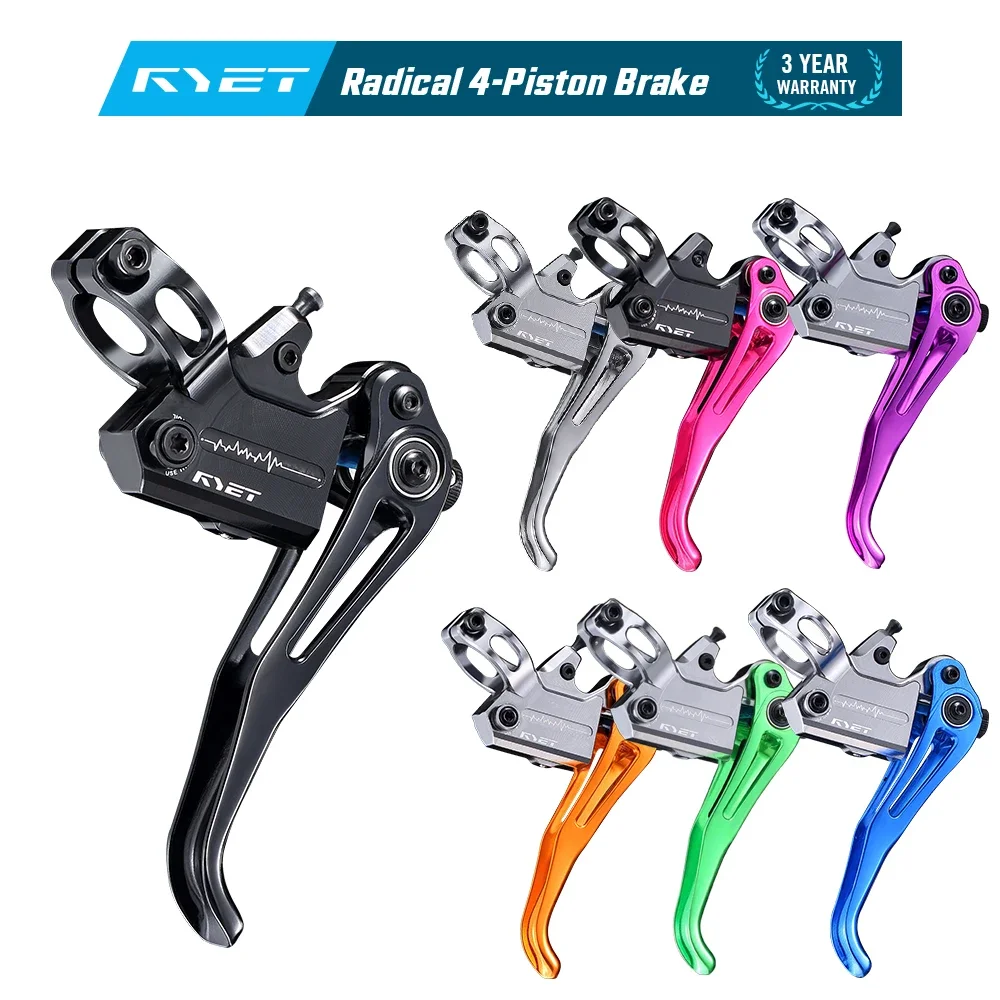 RYET M4 Direct Force 4-Piston Disc Brake Set Post Mount 74mm 200/180mm Rotor 7075 Aluminum For XC Trail Enduro Downhill MTB Bike
RYET M4 Direct Force 4-Piston Disc Brake Set Post Mount 74mm 200/180mm Rotor 7075 Aluminum For XC Trail Enduro Downhill MTB Bike
