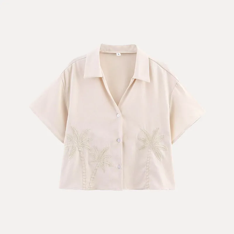 Ele nut Tree Embroidery Loose irt Women's Faion Summer 2025 Z Polyester Fiber 00% Casual irt
Ele nut Tree Embroidery Loose irt Women's Faion Summer 2025 Z Polyester Fiber 00% Casual irt