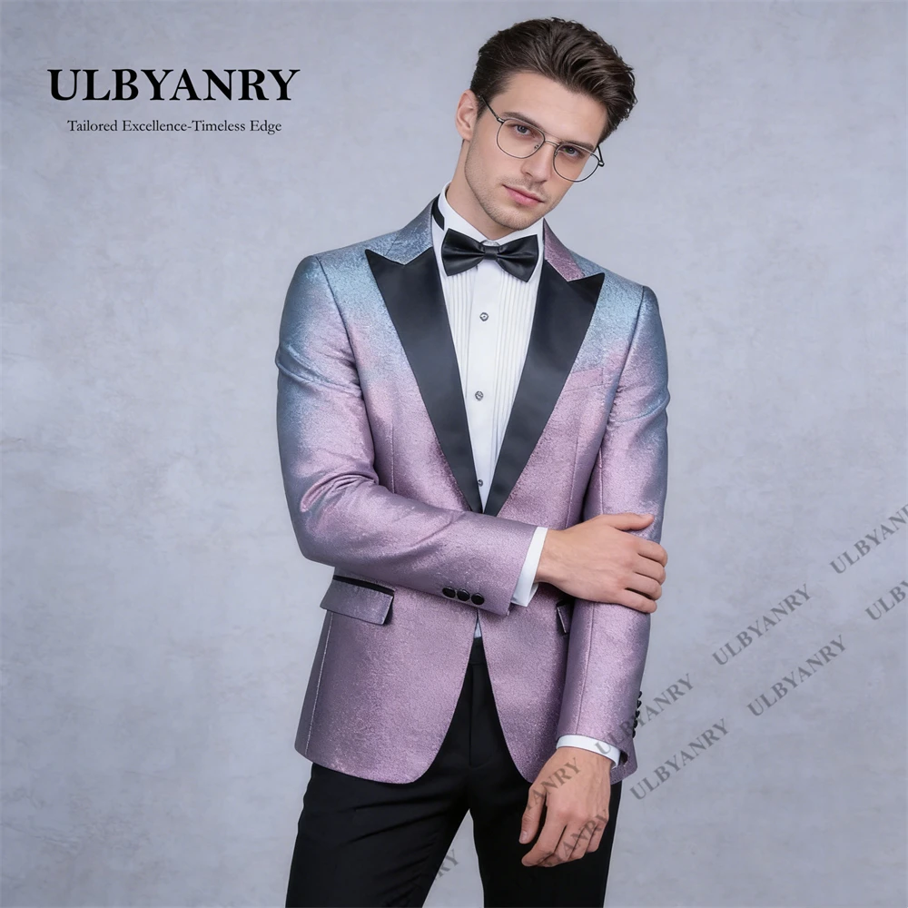 ULBYANRY Glitter Gradient Tuxedo Suit with Black Shawl Lapel for Wedding Groom Prom Evening Party Celebration Stage Performance
ULBYANRY Glitter Gradient Tuxedo Suit with Black Shawl Lapel for Wedding Groom Prom Evening Party Celebration Stage Performance