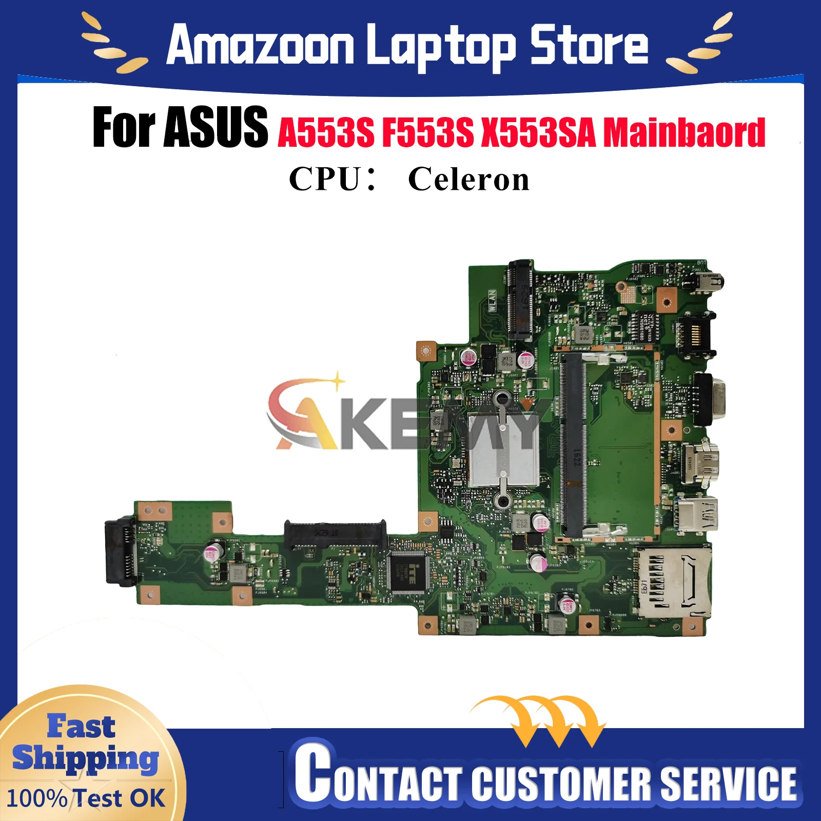 Материнская плата для ноутбука X553SA для ASUS VivoBook A553S F553S X553S X553SA, материнская плата для ноутбука с процессором Celeron, 100% тестирование, ОК, быстрая доставка
Материнская плата для ноутбука X553SA для ASUS VivoBook A553S F553S X553S X553SA, материнская плата для ноутбука с процессором Celeron, 100% тестирование, ОК, быстрая доставка