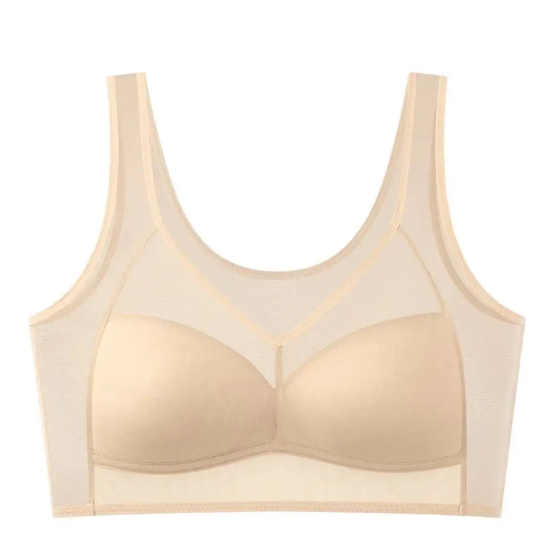 Бюстгальтер больших размеров с тонкой чашкой без стального кольца, дышащая встроенная чашка BCD, универсальный удобный дышащий жилет, стильный бюстгальтер
Бюстгальтер больших размеров с тонкой чашкой без стального кольца, дышащая встроенная чашка BCD, универсальный удобный дышащий жилет, стильный бюстгальтер