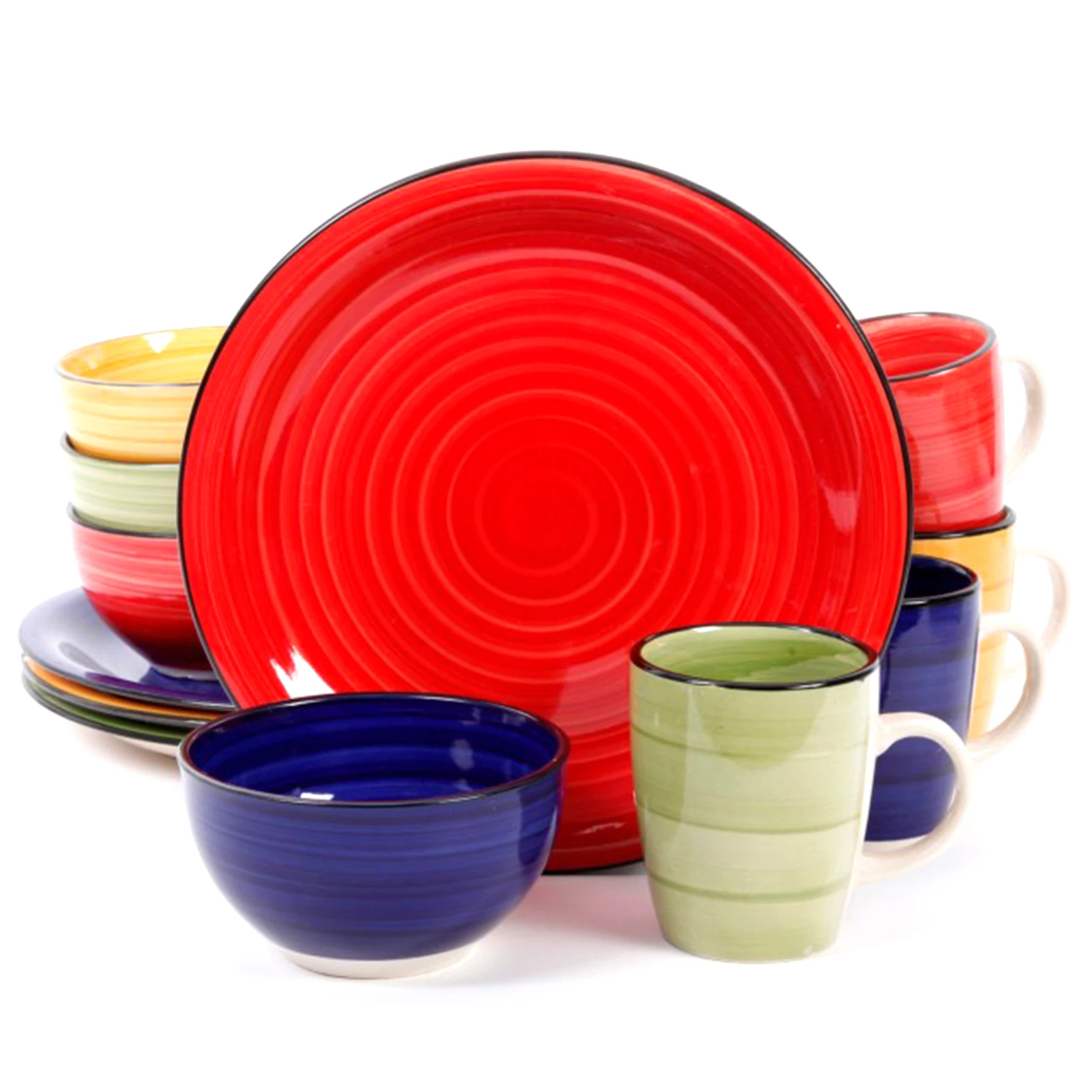 12-Piece Vibrant Handpainted Stoneware Dinnerware Set
12-Piece Vibrant Handpainted Stoneware Dinnerware Set