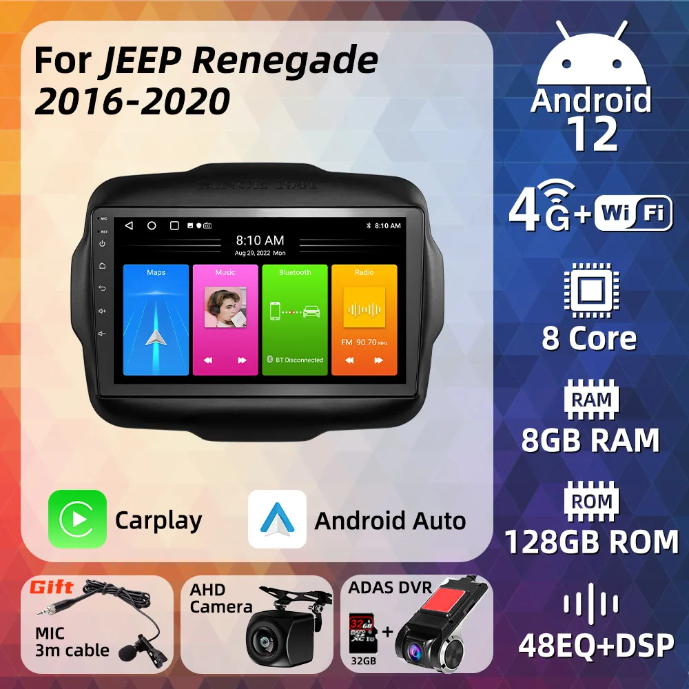 Autoradio 2 Din Android for JEEP Renegade 2016 - 2020 Car Radio Multimedia Stereo Player Navigation GPS Head Unit WIFI Carplay
Autoradio 2 Din Android for JEEP Renegade 2016 - 2020 Car Radio Multimedia Stereo Player Navigation GPS Head Unit WIFI Carplay