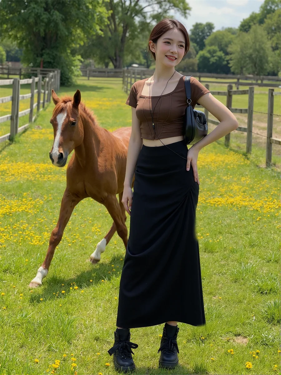 Women'S Skirts Regular Fit Black Charming Maxi Skirt Women Ankle Length Formal Slim High Waisted Business Office Lady Daily
Women'S Skirts Regular Fit Black Charming Maxi Skirt Women Ankle Length Formal Slim High Waisted Business Office Lady Daily