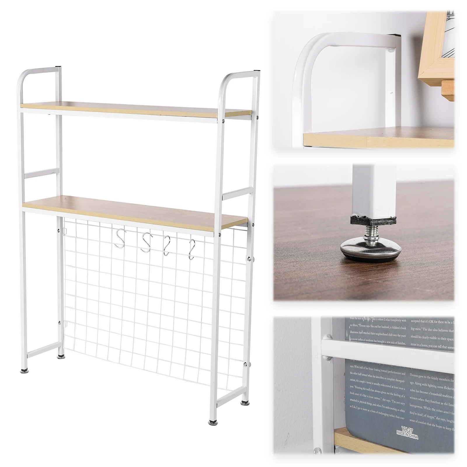 2-уровневая деревянная стойка для хранения на столешнице с сетчатой панелью, настольная декоративная стойка, многофункциональная домашняя полка для витрины для спальни
2-уровневая деревянная стойка для хранения на столешнице с сетчатой панелью, настольная декоративная стойка, многофункциональная домашняя полка для витрины для спальни