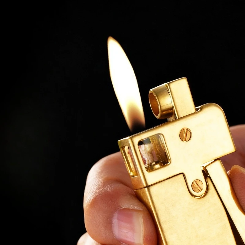 Mechanical Press Automatic Ignition Lighter Retro Curved Blade Design Windproof Oil Lighter Smoking Accessories Gadgets for Men
Mechanical Press Automatic Ignition Lighter Retro Curved Blade Design Windproof Oil Lighter Smoking Accessories Gadgets for Men