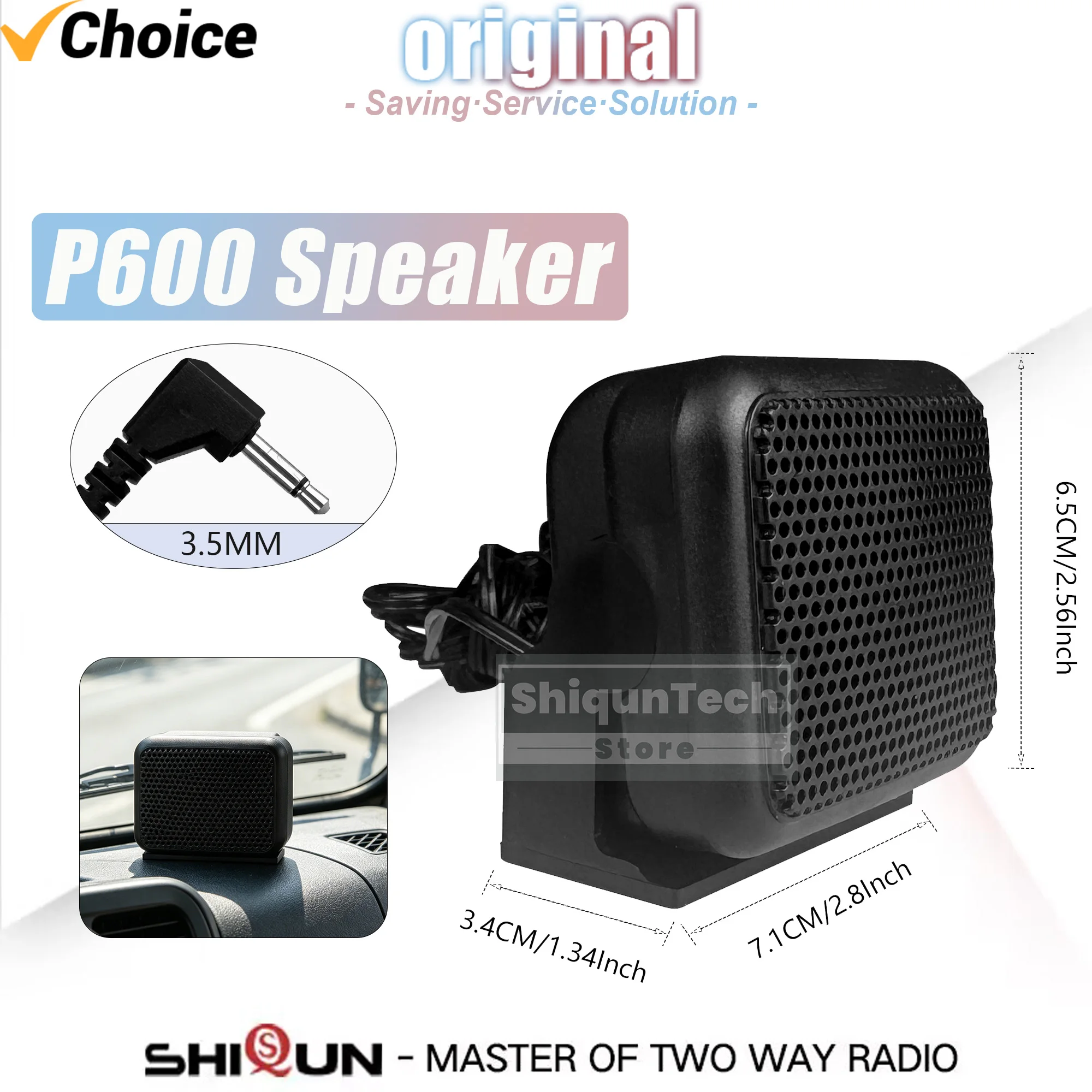 P600 Car Radio External Speaker 3.5mm Portable LoudSpeaker Cpmpatible with Icom Kenwood TYT Yaesu Mobile Radio Car Walkie Talkie
P600 Car Radio External Speaker 3.5mm Portable LoudSpeaker Cpmpatible with Icom Kenwood TYT Yaesu Mobile Radio Car Walkie Talkie