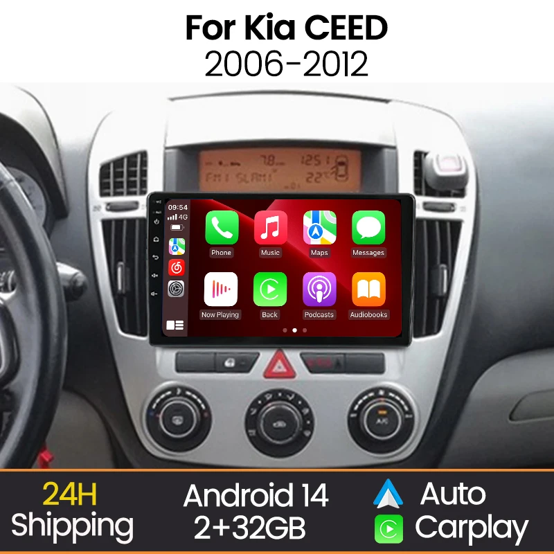 MEKEDE Wireless Carplay Android Auto Car Radio Multimedia Player for KIA CEED Cee'd 2006 - 2012 WIFI BT Intelligent Car System
MEKEDE Wireless Carplay Android Auto Car Radio Multimedia Player for KIA CEED Cee'd 2006 - 2012 WIFI BT Intelligent Car System