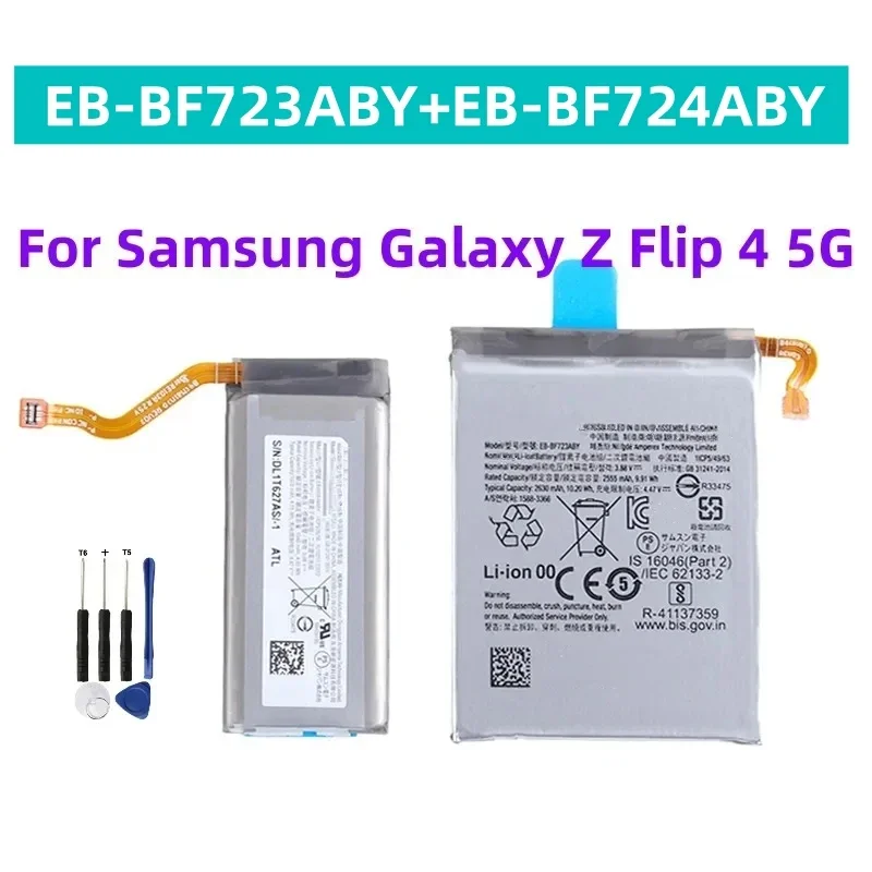 New EB-BF723ABY EB-BF724ABY Battery For Samsung Galaxy Z Flip 4 5G F723 F724 SM-F7210 Replacement Batteries+Tools
New EB-BF723ABY EB-BF724ABY Battery For Samsung Galaxy Z Flip 4 5G F723 F724 SM-F7210 Replacement Batteries+Tools