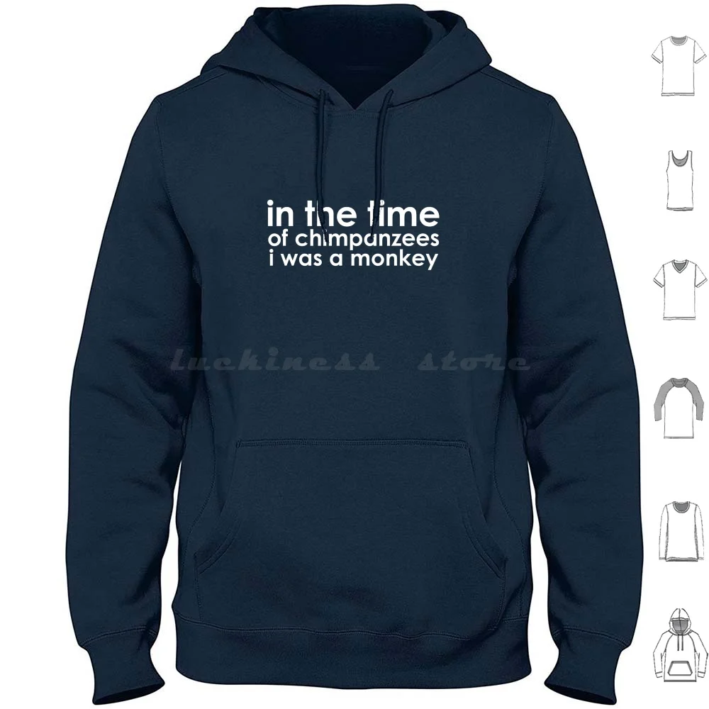 В времени шимпанзе I Was A Monkey-Loser Толстовка с капюшоном из хлопка с длинными рукавами Loser Beck In Time Шимпанзе Обезьяна Классика 90-х годов
В времени шимпанзе I Was A Monkey-Loser Толстовка с капюшоном из хлопка с длинными рукавами Loser Beck In Time Шимпанзе Обезьяна Классика 90-х годов