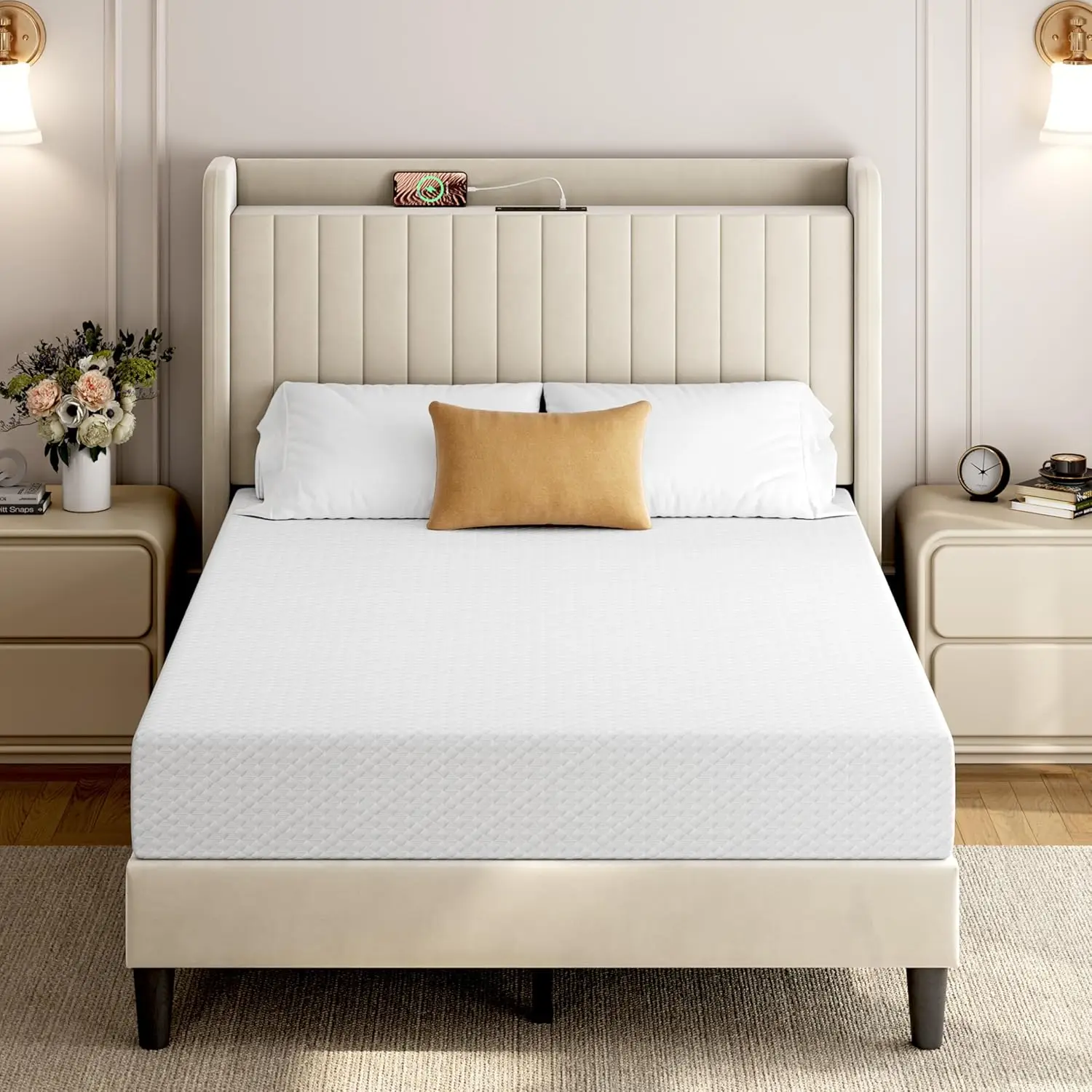8 Inch Full Size Mattress 3 Foam Layer Cooling Gel Memory Foam Mattresses, Green Tea for Fresher Sleep, Medium Firm
8 Inch Full Size Mattress 3 Foam Layer Cooling Gel Memory Foam Mattresses, Green Tea for Fresher Sleep, Medium Firm