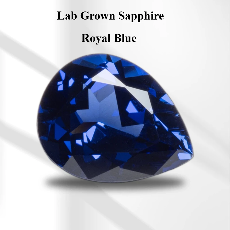 L-Lab Grown Sapphire Pear Cut Royal Blue VVS1 Artificial Gemstone for Charms Diy Jewelry Making Selectable Certificate
L-Lab Grown Sapphire Pear Cut Royal Blue VVS1 Artificial Gemstone for Charms Diy Jewelry Making Selectable Certificate