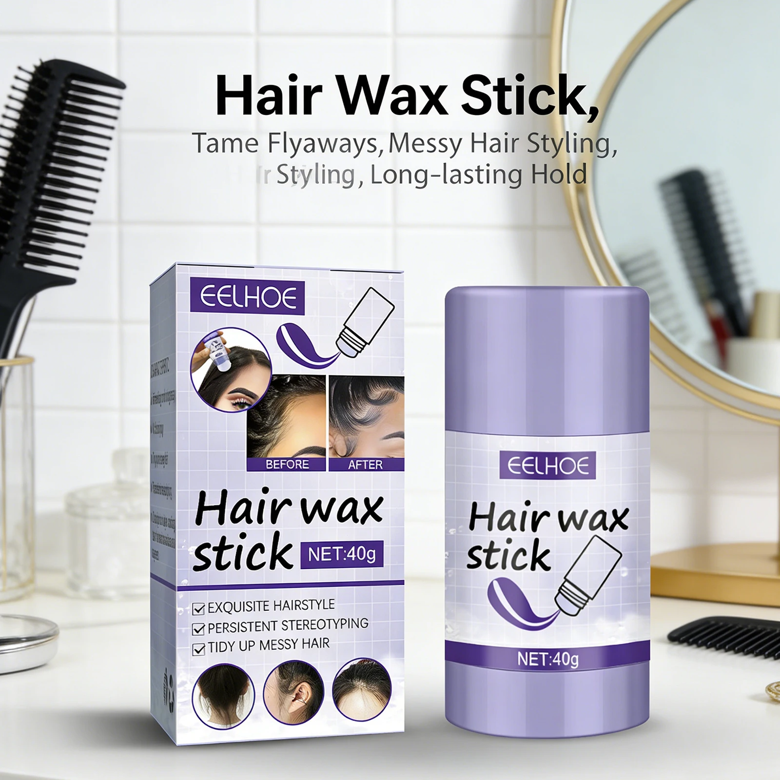 Moisturizing Wax Stick Effectively Organize Fragmented Hair Quick Setting Increase Hair Shine and Smoothness Hair Styling Cream
Moisturizing Wax Stick Effectively Organize Fragmented Hair Quick Setting Increase Hair Shine and Smoothness Hair Styling Cream