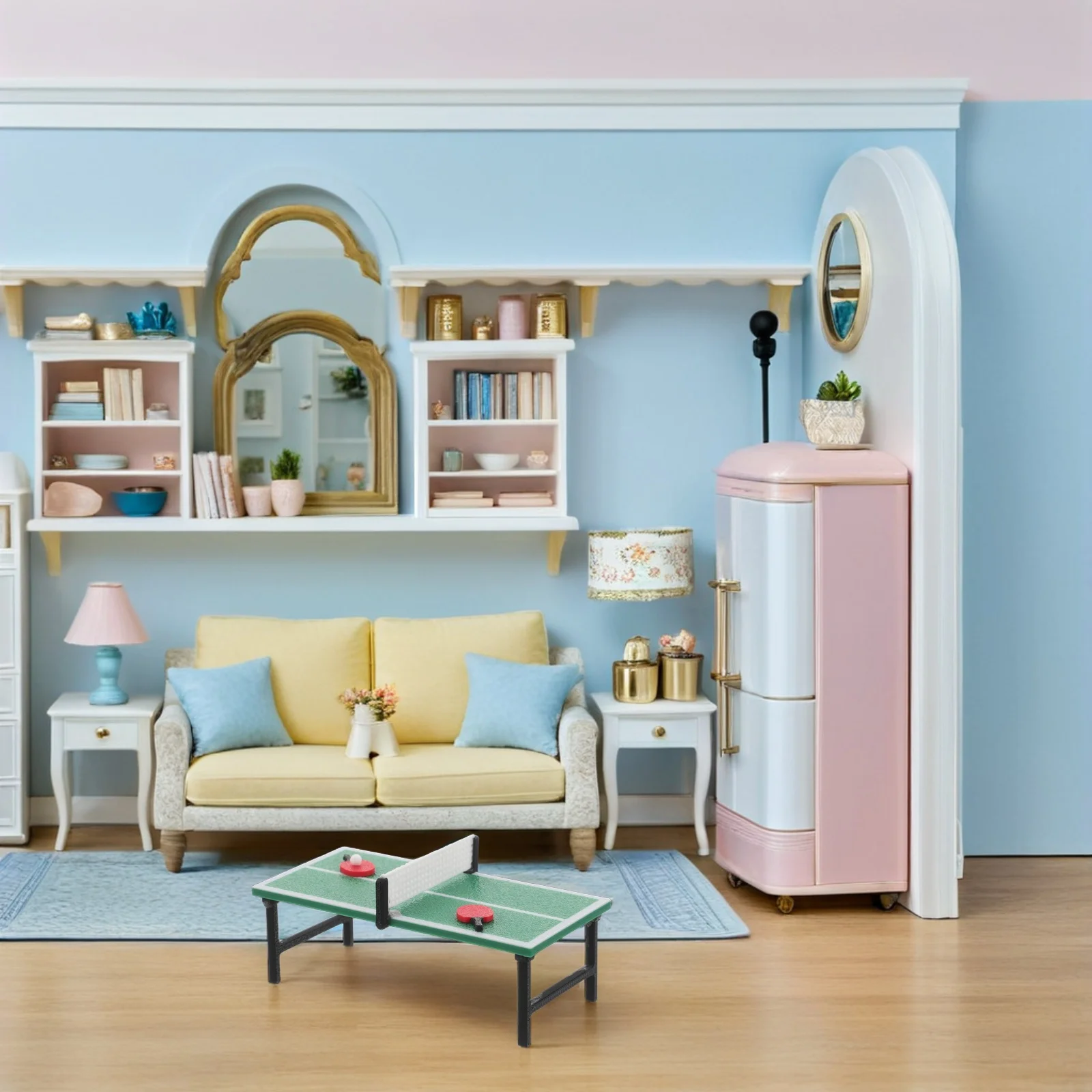 1Set Mini Table Tennis Set Miniature Sports Equipment Small Play House Tennis Paddle Creative Simulation Props Dollhouse Decor
1Set Mini Table Tennis Set Miniature Sports Equipment Small Play House Tennis Paddle Creative Simulation Props Dollhouse Decor