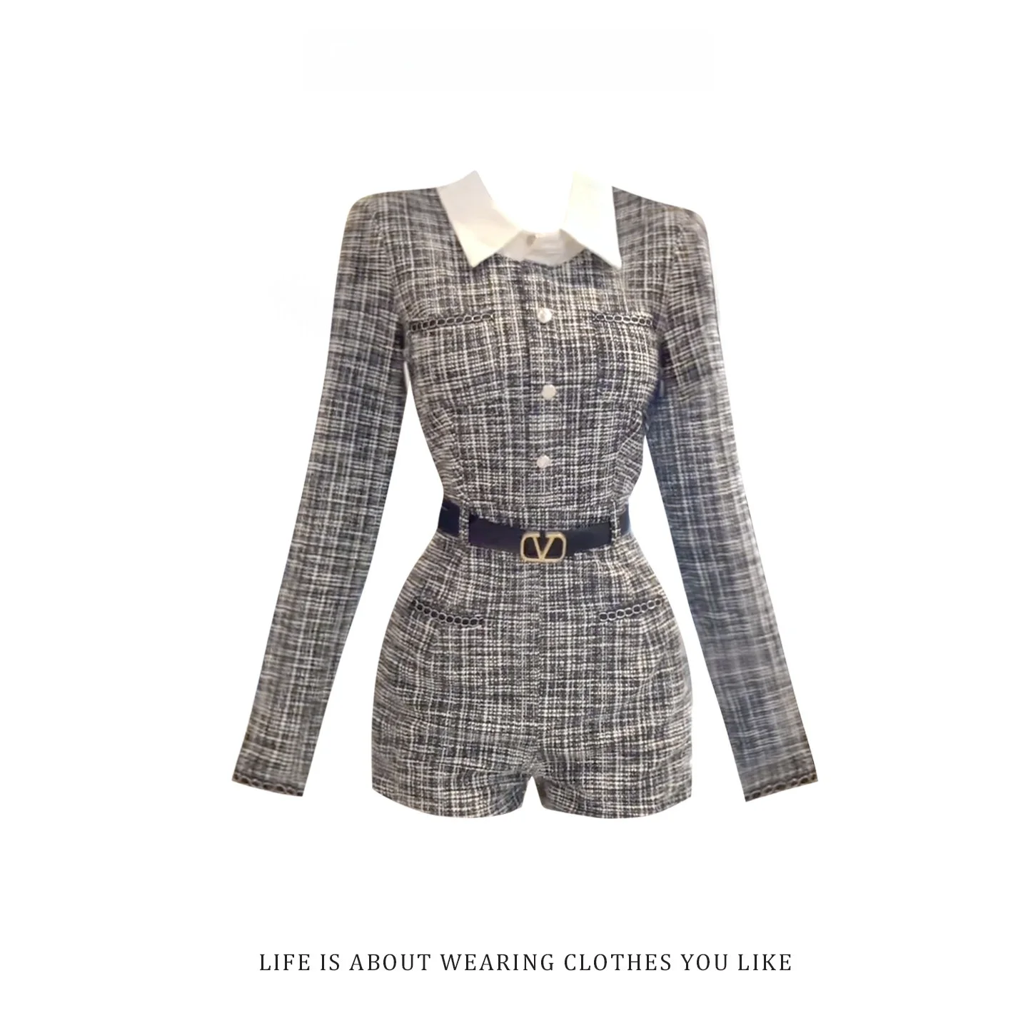 Slim Fit One-Piece Pantsuit for Women Autumn Winter 2025 Tweed Small Fraance Sle ort Pants Lightweight Luxury Trend
Slim Fit One-Piece Pantsuit for Women Autumn Winter 2025 Tweed Small Fraance Sle ort Pants Lightweight Luxury Trend