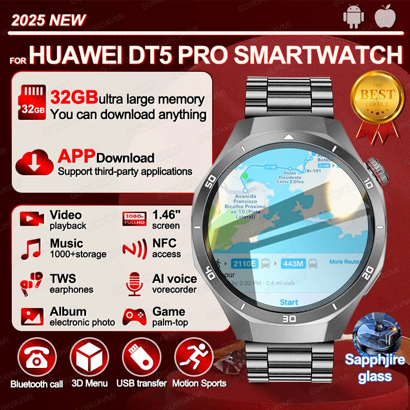 2025 For Huawei GPS Track Smartwatch 32GB Memory APP Download 3D Menu Video Play Music Photo Album NFC BT Call Smart Watch Men
2025 For Huawei GPS Track Smartwatch 32GB Memory APP Download 3D Menu Video Play Music Photo Album NFC BT Call Smart Watch Men
