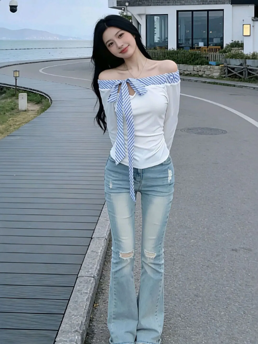 Spring Long Sleeve One Shoulder Slim Fit T-Shirt Gentle Style Unique Design Casual Wear for Various Occasions Women's Top
Spring Long Sleeve One Shoulder Slim Fit T-Shirt Gentle Style Unique Design Casual Wear for Various Occasions Women's Top