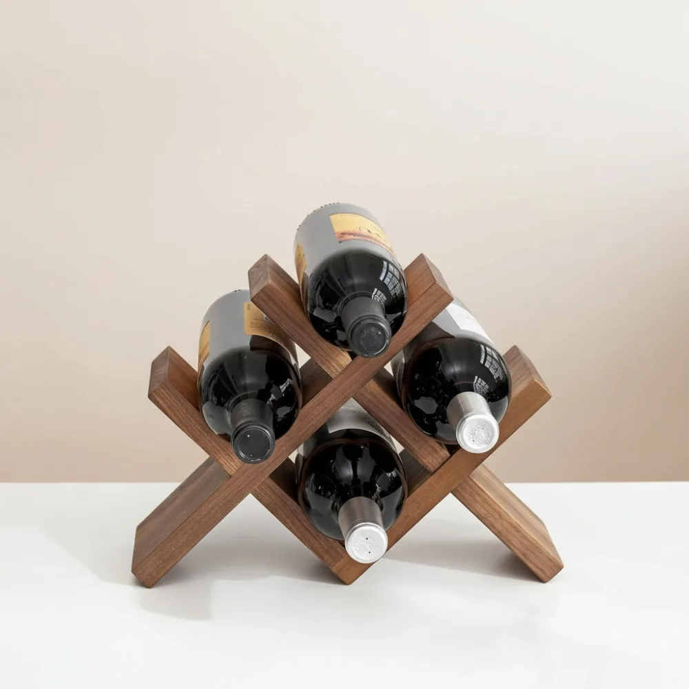 4 Bottle Wood Wine Rack Countertop Storage, Freestanding Wine Shelf Organizer for Home Bar Décor Gifts
4 Bottle Wood Wine Rack Countertop Storage, Freestanding Wine Shelf Organizer for Home Bar Décor Gifts