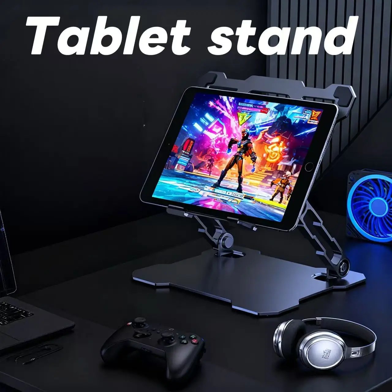 New Universal Rotatable Desktop Metal Foldable Stand for Tablets & Phones
