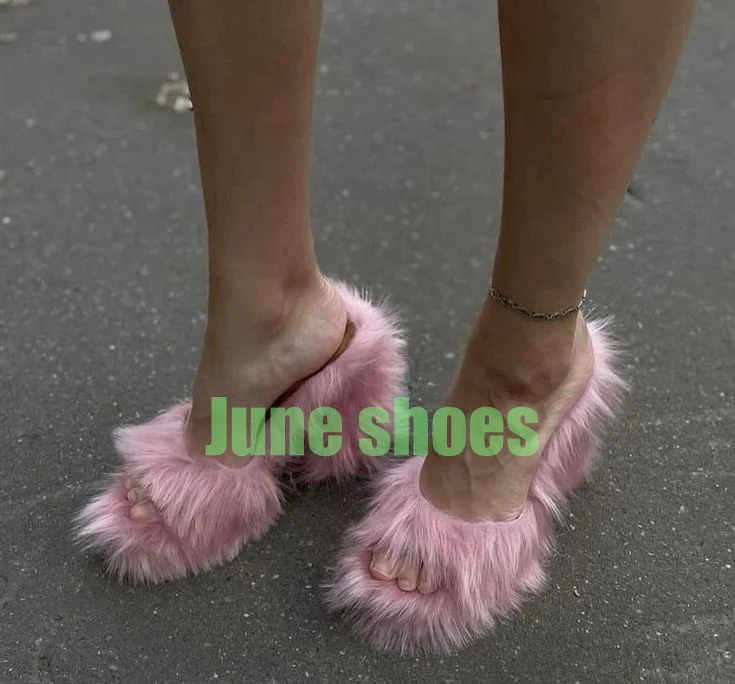 Lady Pink Fur Open Toe Chunky Heel Summer Pumps Sexy Platform Cute Pink Fur New Arrive Runway Outdoor Slippers Pumps Size 34-46
Lady Pink Fur Open Toe Chunky Heel Summer Pumps Sexy Platform Cute Pink Fur New Arrive Runway Outdoor Slippers Pumps Size 34-46