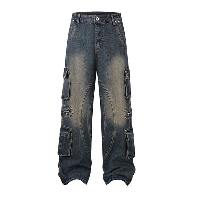 Vintage Hi Street Zipper Casual Jeans Pants Multi Pockets Streetwear Hip Hop Denim Trousers For Male Patchwork
Vintage Hi Street Zipper Casual Jeans Pants Multi Pockets Streetwear Hip Hop Denim Trousers For Male Patchwork