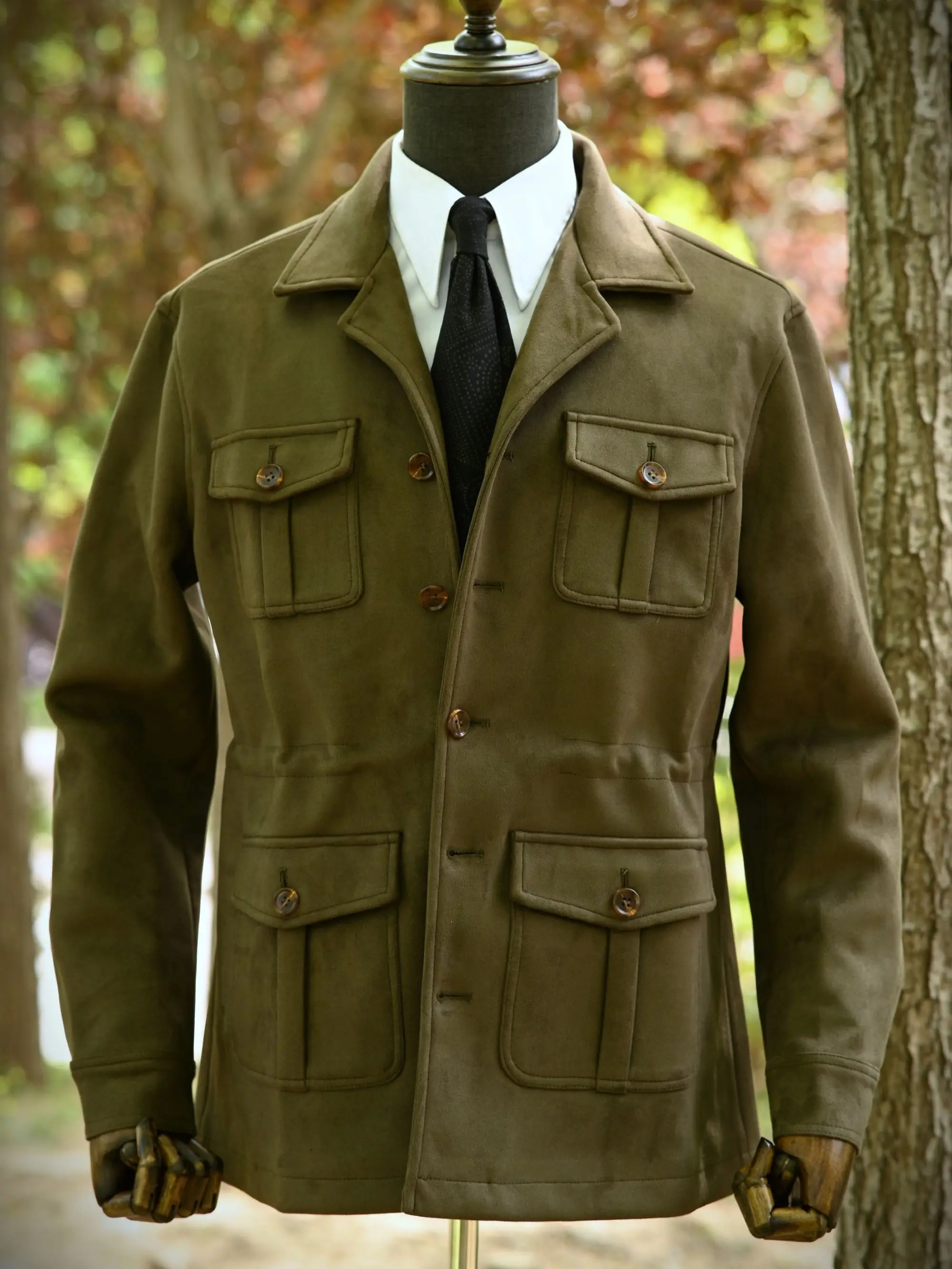 Retro American Sle Hunting Jaet Fake Deer Skin Velvet Multi kets Casual Workwear Khaki Sle Coat Faion Urban Youth
Retro American Sle Hunting Jaet Fake Deer Skin Velvet Multi kets Casual Workwear Khaki Sle Coat Faion Urban Youth