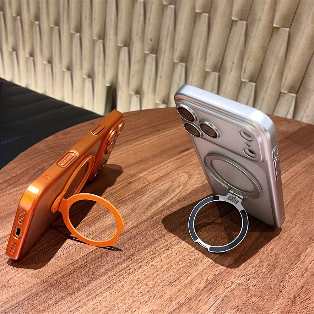 Frosted Plating PC For Magsafe Bracket Case For iPhone 17 16 15 14 13 12 Pro Max Magnetic Wireless Charging Transparent Cover
Frosted Plating PC For Magsafe Bracket Case For iPhone 17 16 15 14 13 12 Pro Max Magnetic Wireless Charging Transparent Cover