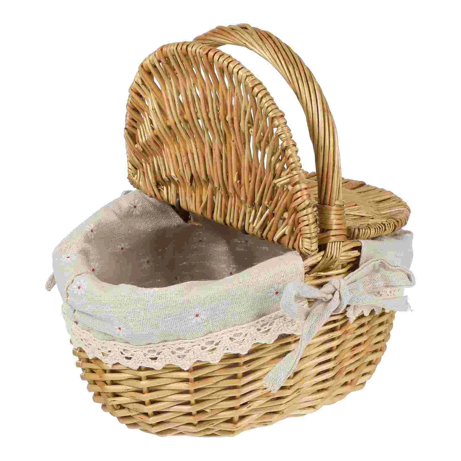 Picnic Basket Blanket Shopping with Handles Woven Baskets Food Serving Fruit Home Weaving Decorate
Picnic Basket Blanket Shopping with Handles Woven Baskets Food Serving Fruit Home Weaving Decorate