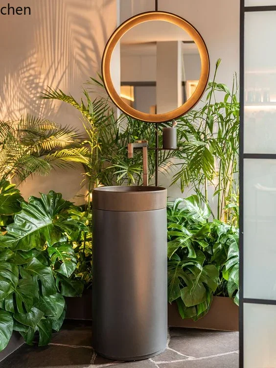 column type integrated floor brass independent washbasin bathroom basin real estate hall sample room column basin
column type integrated floor brass independent washbasin bathroom basin real estate hall sample room column basin