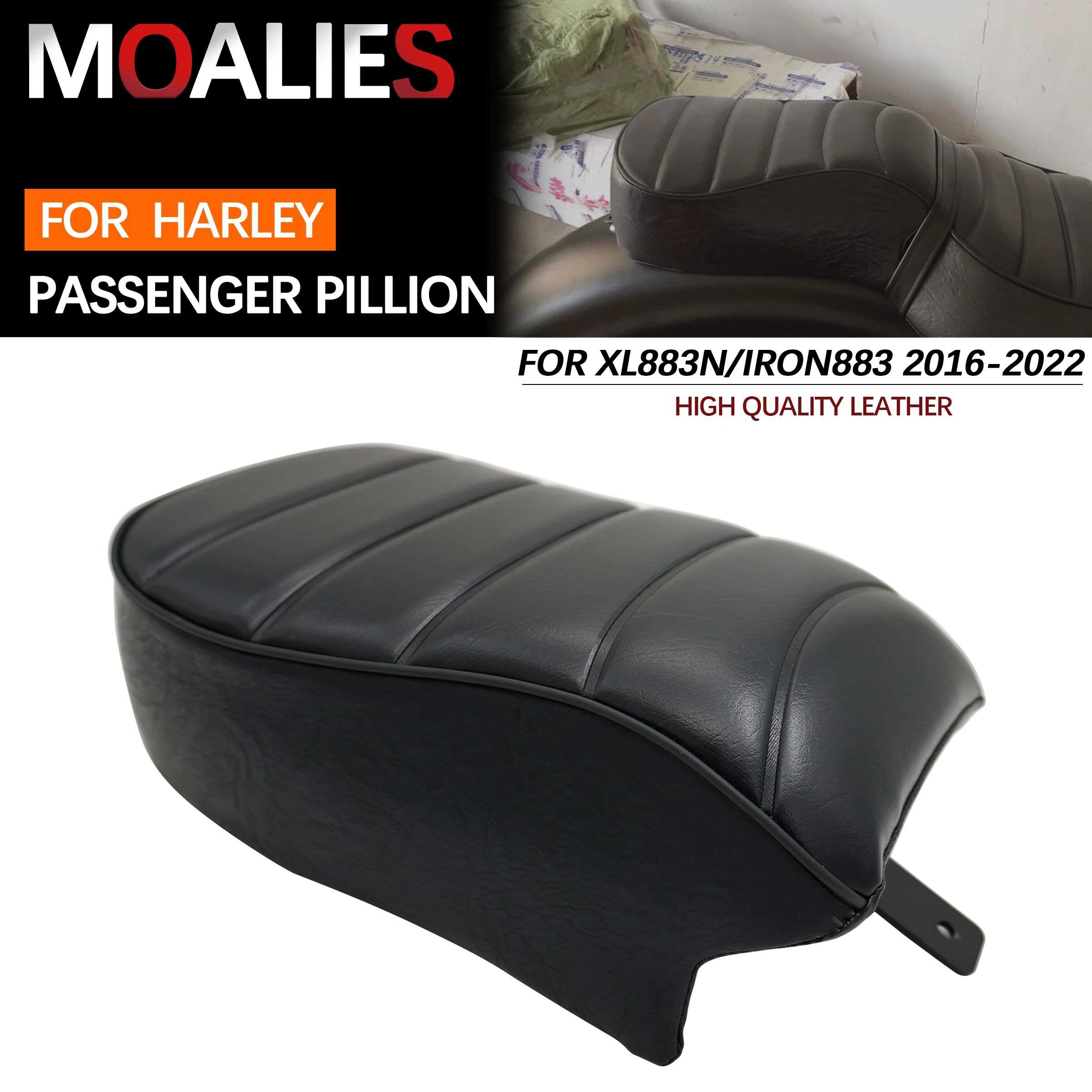 For Harley Iron 883 XL883N XL 883N XL883 2016-2022 Motorcycle Seat Passenger Pillion Rear Saddle Cushion PU Leather Black
For Harley Iron 883 XL883N XL 883N XL883 2016-2022 Motorcycle Seat Passenger Pillion Rear Saddle Cushion PU Leather Black