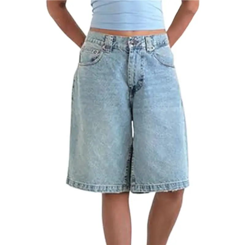 ABRT-Women Baggy Denim Bermuda Shorts Y2k Vintage Straight Leg Casual Knee Length Jean Jorts With Pockets
ABRT-Women Baggy Denim Bermuda Shorts Y2k Vintage Straight Leg Casual Knee Length Jean Jorts With Pockets