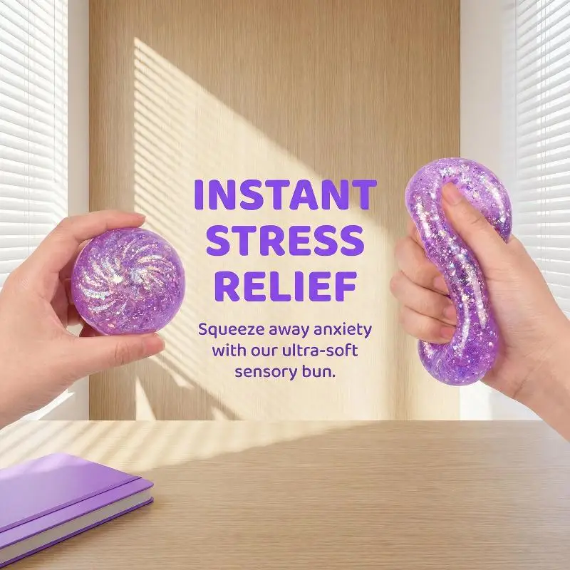 Красочный сенсорный антистресс-шарик в форме пельменя с блестками для школы, офиса, снятия тревоги при аутизме
Красочный сенсорный антистресс-шарик в форме пельменя с блестками для школы, офиса, снятия тревоги при аутизме