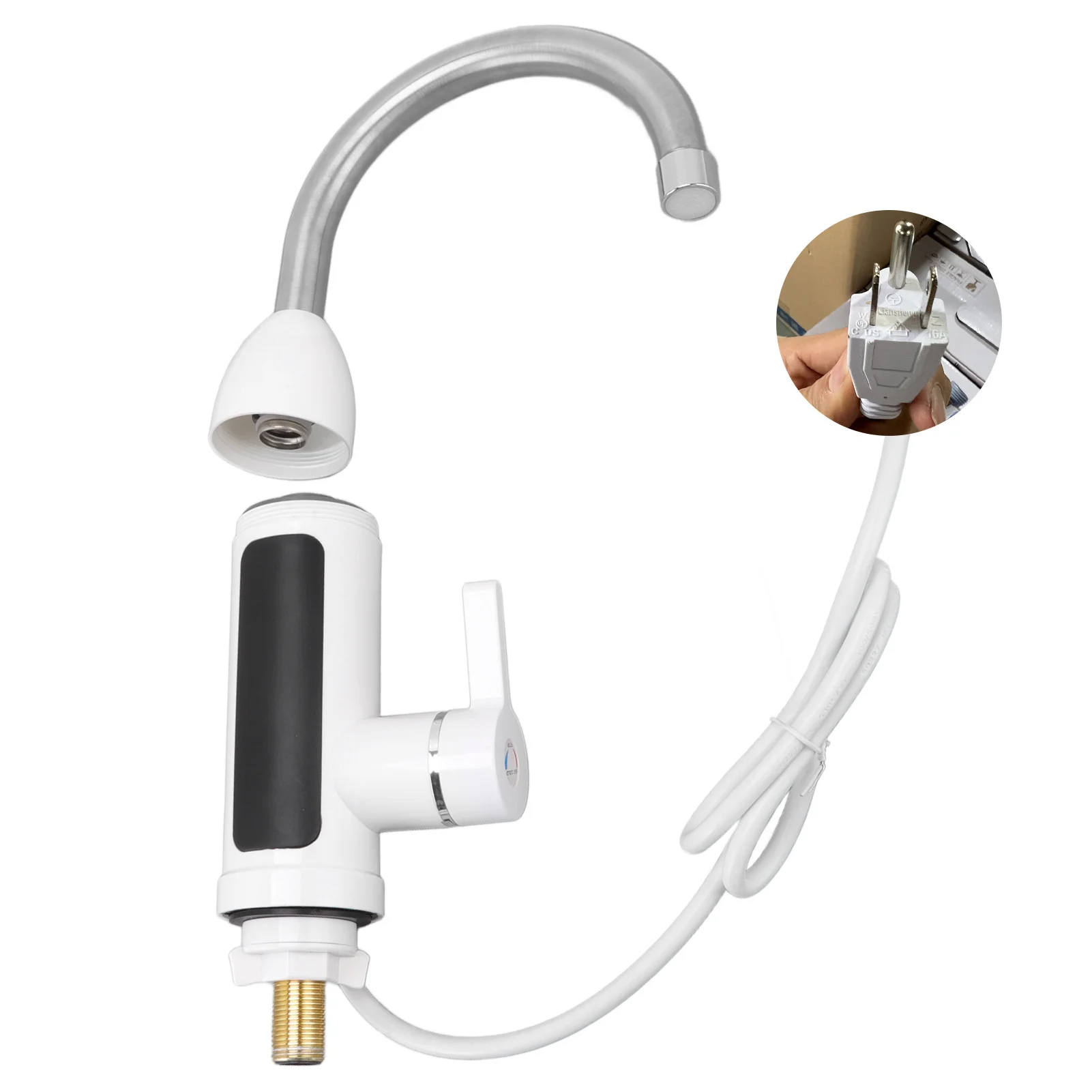 3000W Instant Electric Water Heater Faucet IPX4 ABS Tankless Stainless Steel Kitchen Heating Tap Easy to Install Stable for Home
3000W Instant Electric Water Heater Faucet IPX4 ABS Tankless Stainless Steel Kitchen Heating Tap Easy to Install Stable for Home