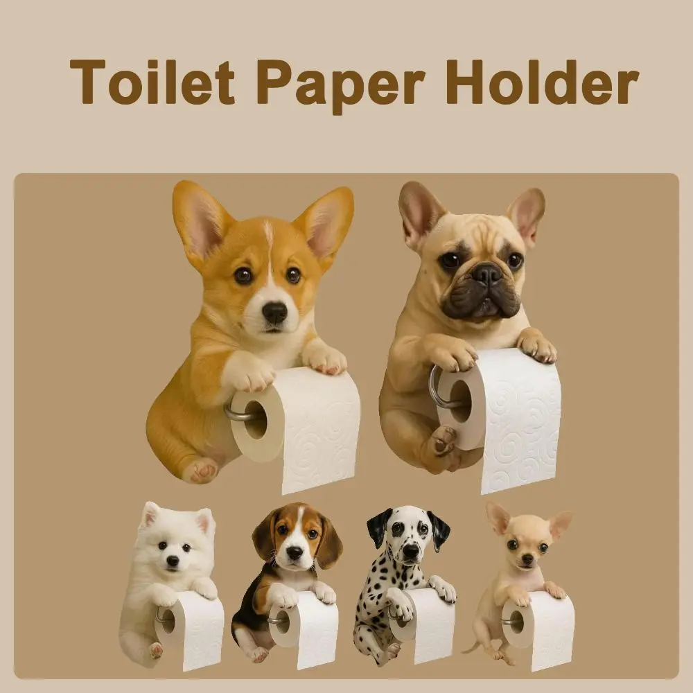 Resin Dog Toilet Paper Holder 3D Dog Shape Space Saving Roll Paper Organizer Easy Installation Multifunctional
Resin Dog Toilet Paper Holder 3D Dog Shape Space Saving Roll Paper Organizer Easy Installation Multifunctional