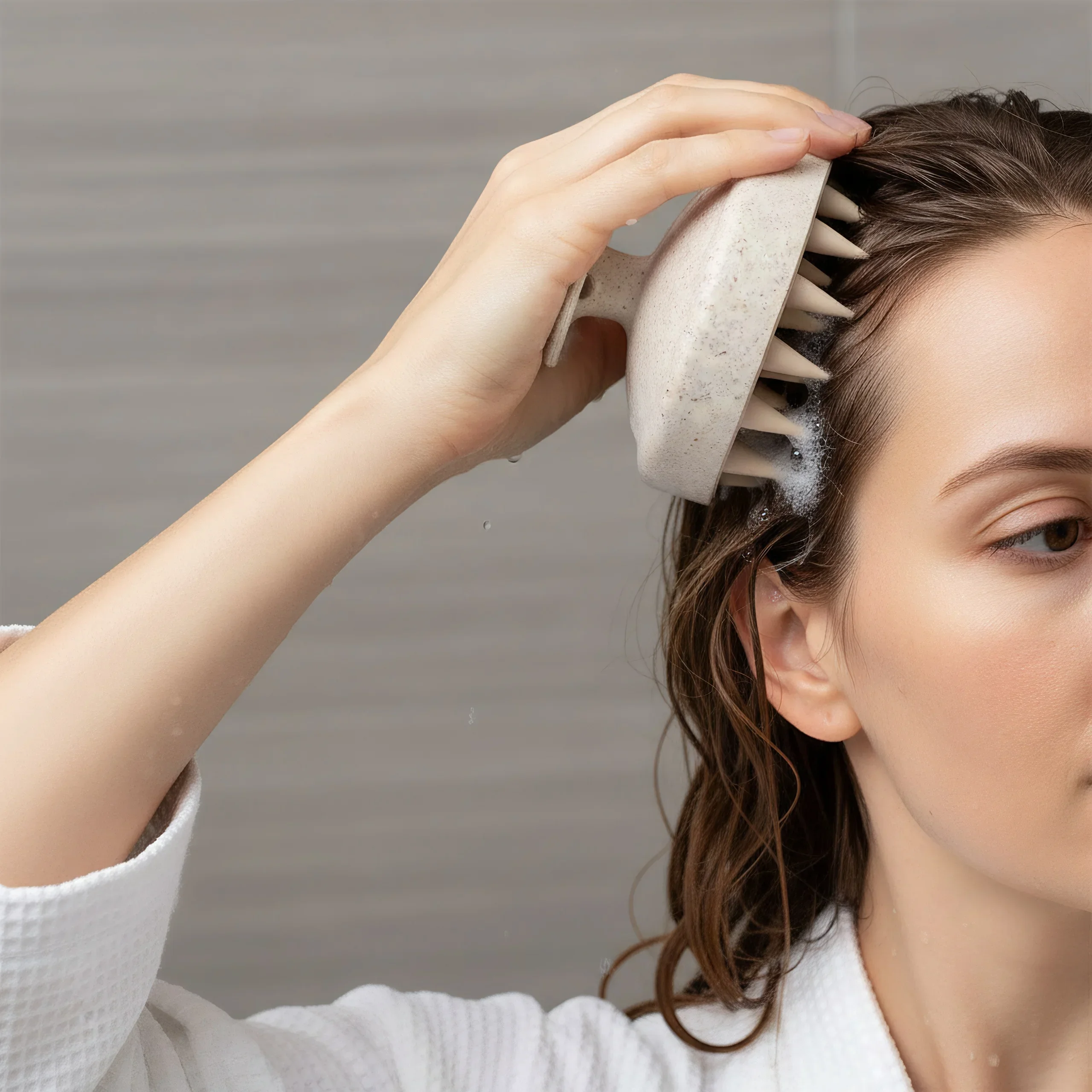 Eco-Friendly Wheat Straw Scalp Massager Shampoo Brush Ergonomic Grip 8x6.5cm Deep Cleansing Travel Friendly Hair Tool
Eco-Friendly Wheat Straw Scalp Massager Shampoo Brush Ergonomic Grip 8x6.5cm Deep Cleansing Travel Friendly Hair Tool